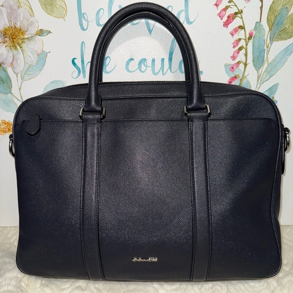 Coach Perry Slim Briefcase in Dark Blue - Picture 10 of 14